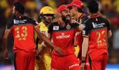 IPL PHOTOS: MS excels, but RCB win off last ball