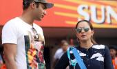 PIX: Sania spotted with Azhar's son