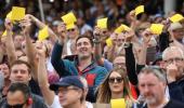 PIX: English fans give sandpaper send-off to Warner