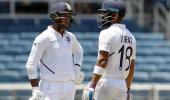 PHOTOS: Kohli, Agarwal hit 50s to boost India on Day 1