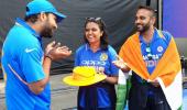 Hit in stands by Rohit six, fan gets autographed hat