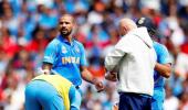 Will Dhawan be able to field in slips after injury?