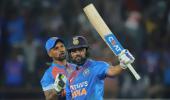 PHOTOS: Rohit demolishes Bangladesh in 100th T20I