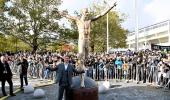 PIX: 'Powerhouse' statue of Ibrahimovic unveiled