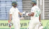 How Maharaj shone with bat after top order crumble