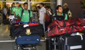 PIX: Depleted Bangladesh touch down in India