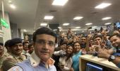 Ganguly's airport selfie takes internet by storm