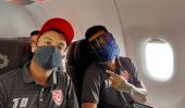 PIX: Kings XI Punjab first IPL team to take off