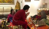 PIX: Tendulkar celebrates Ganesh Chaturthi with family