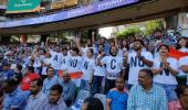 Peaceful anti-CAA protest at Wankhede