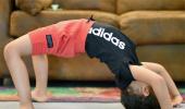 Learn yoga from Suresh Raina's cute daughter