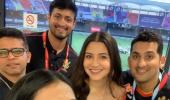 PIX: Anushka, Dhanashree cheer for RCB