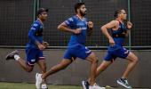 Mumbai Indians hit the ground in Delhi