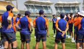 India begin nets session; Shastri, Kohli welcome squad