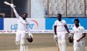 Mayers makes 210 on debut as WI seal remarkable win