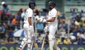 2nd Test: Rohit helps India weather top-order collapse