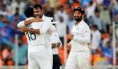 Axar, Rohit put India on top in pink-ball Test