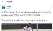 Bumrah released from India squad