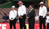 The first lady umpire in a men's Test