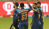 1st T20 PIX: Surya, Bhuvi shine as India trounce SL