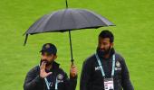 Rohit, Pujara, Rahane stroll in the rain