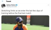 Rahane 'stretching limits' ahead of 4th Test