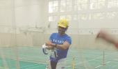 Dhoni and CSK teammates hit nets