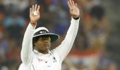 This Indian umpire keeps the blue flag flying high