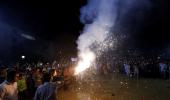 Pakistanis celebrate first World Cup win over India