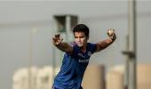 Arjun Tendulkar trains with Mumbai Indians