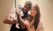 Uncle Hardik All Smiles With Baby Kavir