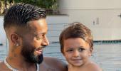 Hardik Pandya and 'coolest water baby'