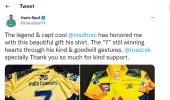 Dhoni gifts Pak pacer Rauf CSK jersey