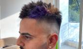 KKR's Nitish Rana's Purple & Gold Hair