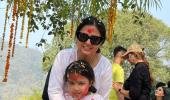 Sakshi and Ziva's Holi celebration