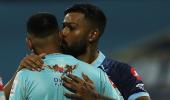 Hardik Greets Krunal With A Kiss