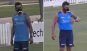 Kohli Trains With Special Mask For Game