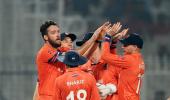 PIX: Netherlands stun Bangladesh with 87-run victory