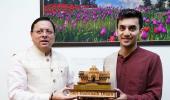 Lakshya shares Olympic experience with Uttarakhand CM