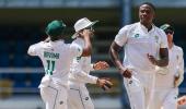 South Africa complete series sweep, Maharaj shines