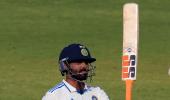 PIX: Rohit, Jadeja, Sarfaraz put India in control