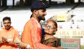 Mother's Hug For Debutant Akash Deep