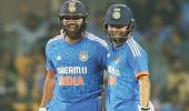 PIX: Rampaging Rohit, Rinku power India to 212/4