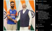 World champ Kohli 'honoured' to meet PM Modi