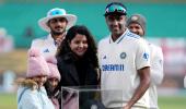 Ashwin And Family Celebrate 100 Tests!