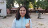 PIX: Manu, Vinesh, Babita, Bajrang Vote