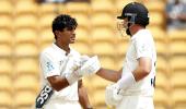 India batters take sheen off Rachin's ton in Bengaluru