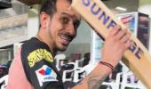 Dhoni's gift leaves Chahal beaming until Maxwell steps in