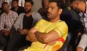 Dhoni Spotted Enjoying India vs Pakistan Thriller