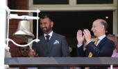 PIX: Pujara rings the traditional Lord's bell on Day 3